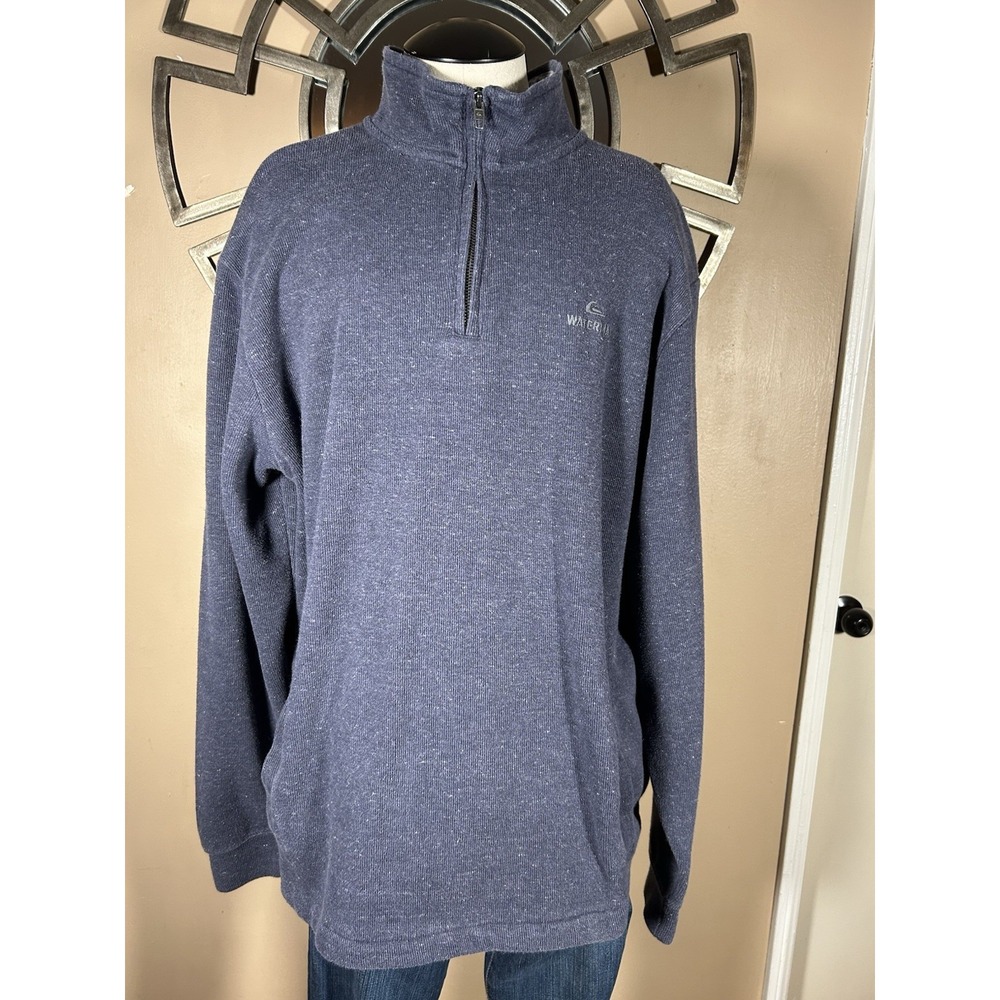 QuikSilver Waterman Collection 1/4 Zip Knit Pullover Men's Size XXL Blue‎